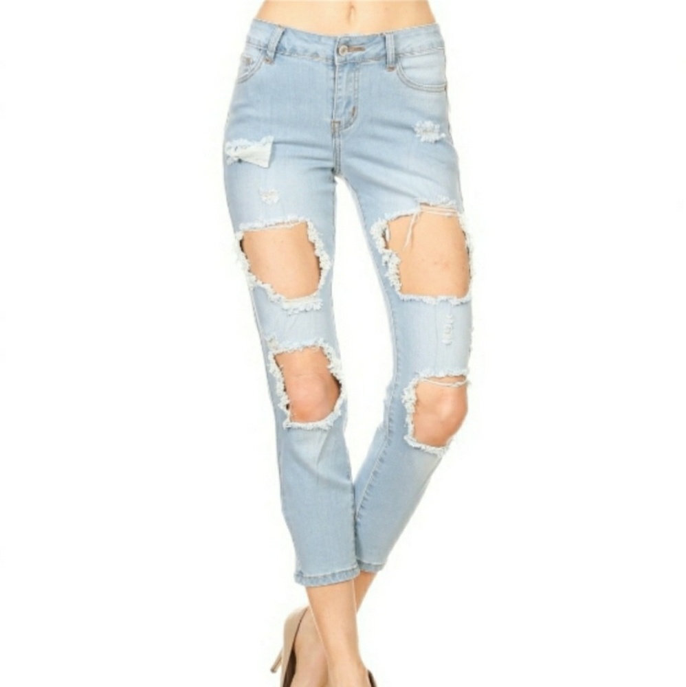 DENIM CAPRI JEANS